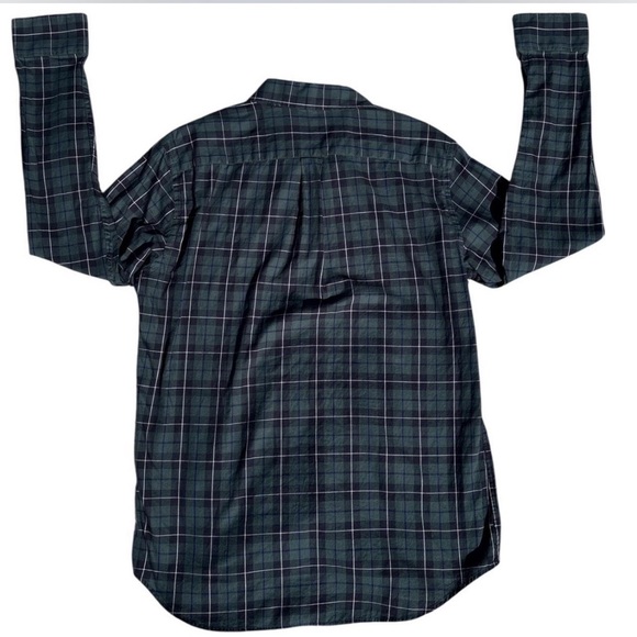 J. McLaughlin Men Dark Green Plaid Button Down Shirt Size Medium - Picture 3 of 8
